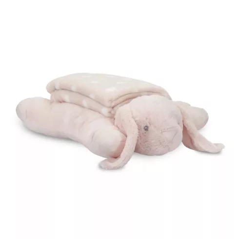 Lorelli Poffy Duo takaró 75x90 cm párnával 45x30 cm - Peach Bunny 