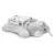 Lorelli Poffy Duo takaró 75x90 cm párnával 45x30 cm - White Grey Teddy Bear