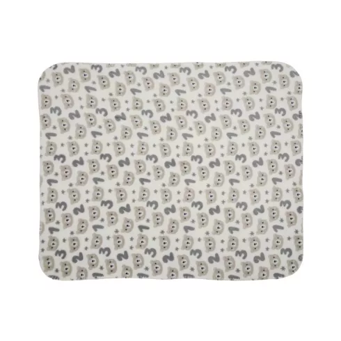 Lorelli Poffy Duo takaró 75x90 cm párnával 45x30 cm - White Beige Teddy Bear
