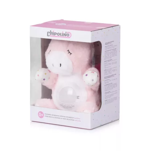 Chipolino projektoros zenélő plüss játék - Unicorn