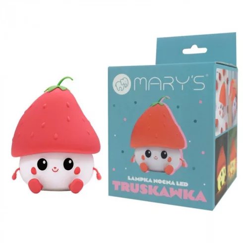 MARY'S Ecolight éjszakai fény - eperke piros/fehér