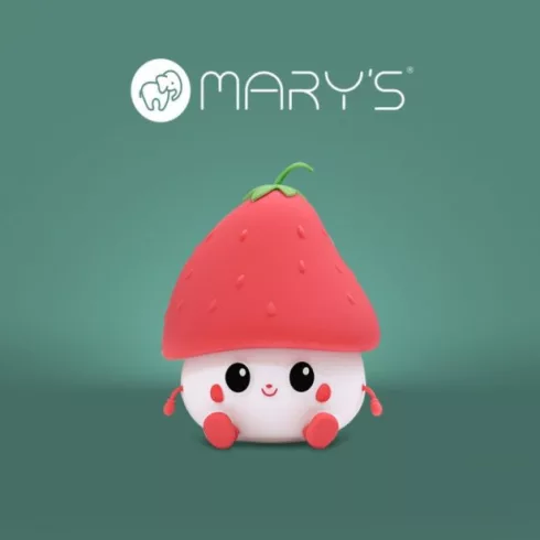 MARY'S Ecolight éjszakai fény - eperke piros/fehér