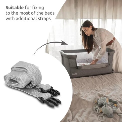 Lorelli Layla 2 az 1-ben babaöböl és járóka - Black / wooden