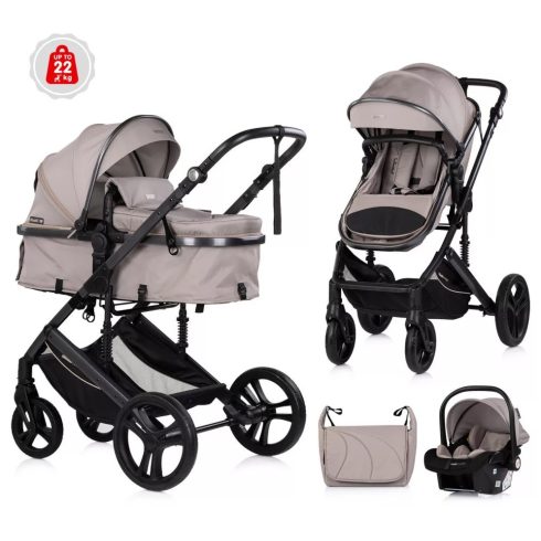 Chipolino Amore 3:1 babakocsi mózessé alakítható sportrésszel - Latte