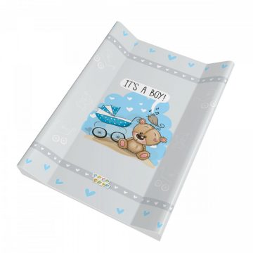   Babastar puha 2 ékes pelenkázó lap 50*70 cm - it's a boy ! maci babakocsi szürke 