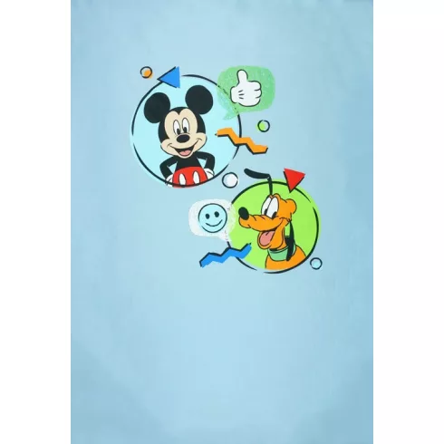 Disney Mickey és Plútó wellsoft béléses pamut babatakaró  70x90cm - kék