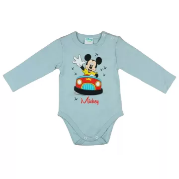 Disney Mickey hosszú ujjú baba body kék (68)