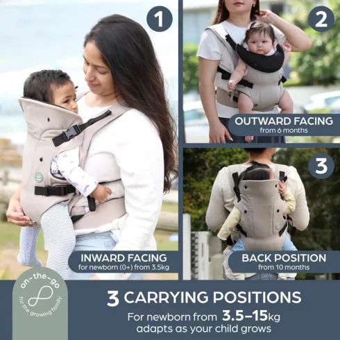 Dreambaby Journey ergonomikus 3az1 ben babahordozó 15 kg-ig - bézs