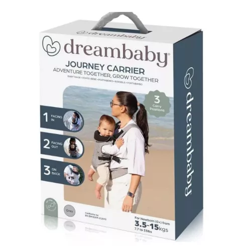 Dreambaby Journey ergonomikus 3az1 ben babahordozó 15 kg-ig - szürke
