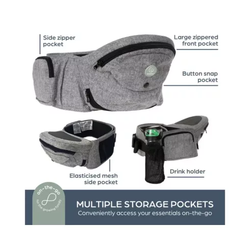Dreambaby Up & go csípőhordozó 18 kg-ig - szürke