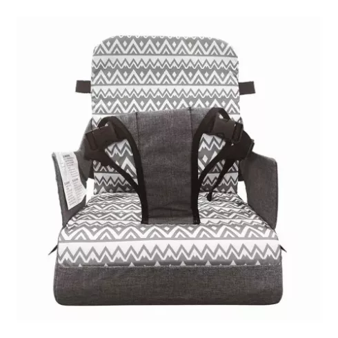 Dreambaby Grab 'n go textil székmagasító utazószék háttámlás székre - zig-zag grey