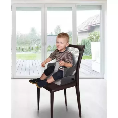 Dreambaby Grab 'n go textil székmagasító utazószék háttámlás székre - zig-zag grey