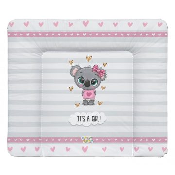  Babastar puha pelenkázó lap 85*75 cm - It's a girl ! koala szürke 
