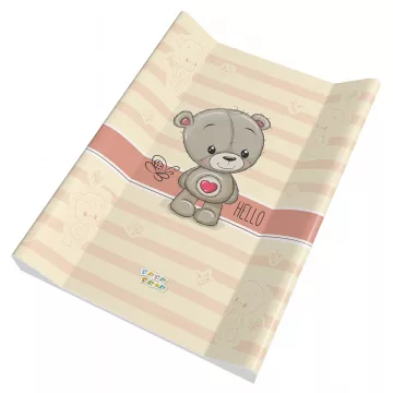   Babastar puha 2 ékes pelenkázó lap 50*70 cm - Beige szívecskés maci 