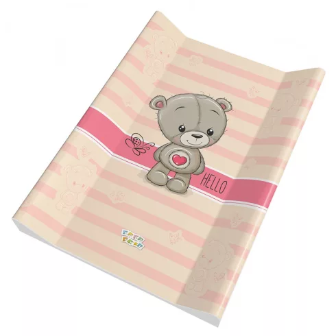 Babastar puha 2 ékes pelenkázó lap 50*70 cm - Rózsaszín szívecskés mac 