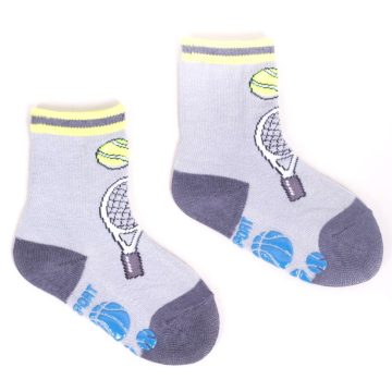   Yoclub ABS csúszásgátlós zokni 17/19 - szürke/teniszütő