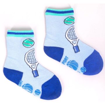 Yoclub ABS csúszásgátlós zokni 17/19 - kék/teniszütő
