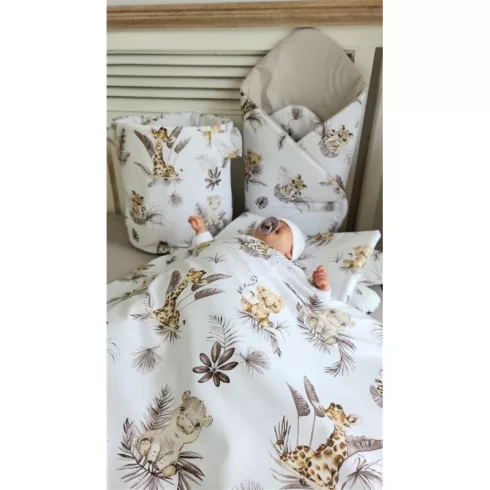 Baby Shop 3 részes ágynemű garnitúra - Szavannai állatok