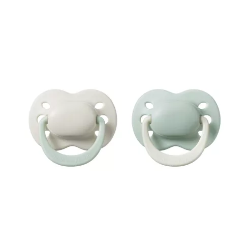 Tommee Tippee Newborn Újszülött szilikon cumi 0-2 hó 2 db - Zöld/Krém