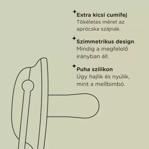 Tommee Tippee Newborn Újszülött szilikon cumi 0-2 hó 2 db - Kék/Krém