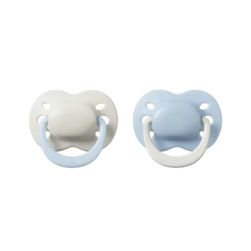 Tommee Tippee Newborn Újszülött szilikon cumi 0-2 hó 2 db - Kék/Krém