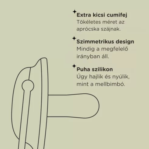 Tommee Tippee Newborn Újszülött szilikon cumi 0-2 hó 2 db - Boy Szürke/Krém