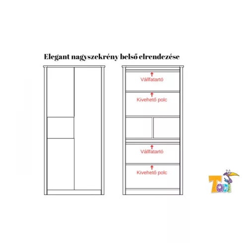 Todi Elegant nagyszekrény