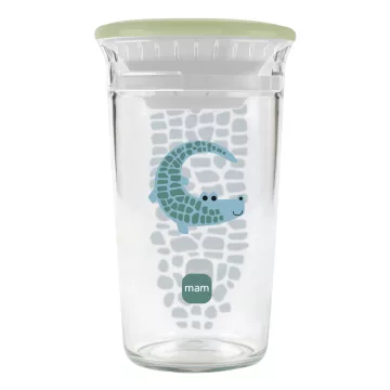   MAM Easy to Drink Cup 290 ml csöpögésmentes itatópohár 8+ hó - Zöld krokodil