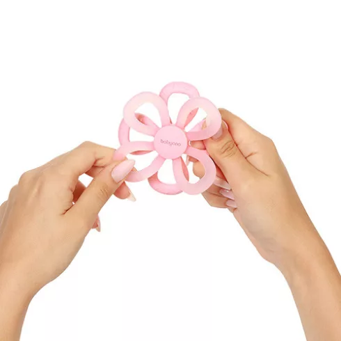 BabyOno rágóka flower rózsaszín 0+ hó