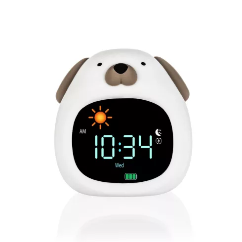 Zopa Szilikon baba ébresztőóra éjszakai fénnyel és zenével - Dog