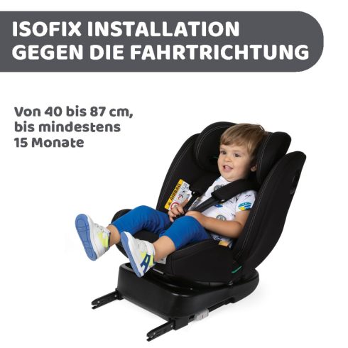 Chicco Unico Evo I-Size
fogatható Isofixes autósülés 40-150 cm -ig - Black