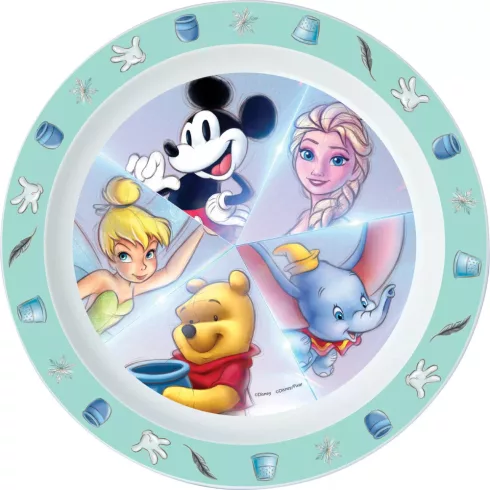 Disney mintás műanyag mikrózható lapostányér 