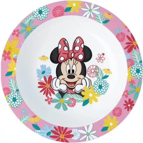 Minnie mintás műanyag mikrózható mélytányér