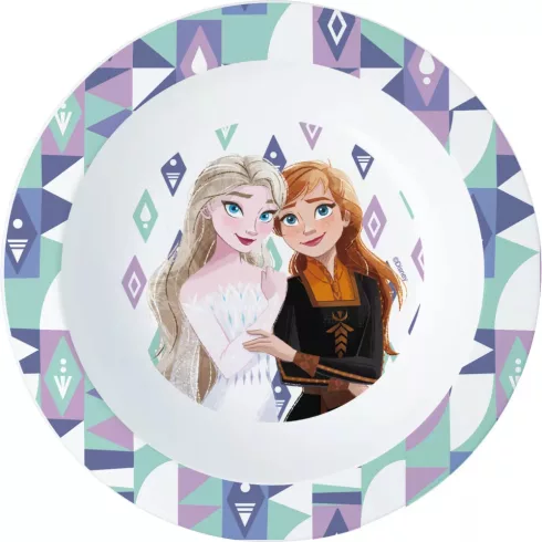 Frozen mintás műanyag mikrózható mélytányér