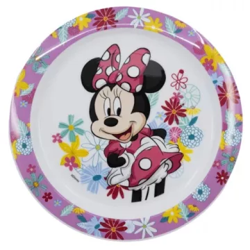 Minnie mintás műanyag mikrózható lapostányér 