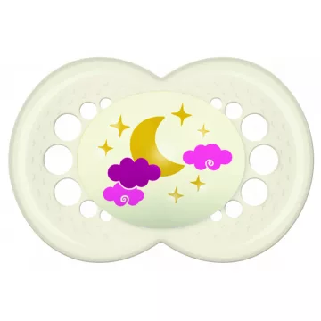   MAM Original Night 6+ szilikon nyugtató cumi - rózsaszín felhők