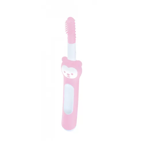 MAM Massaging Brush masszázsfogkefe 3+ - pasztell rózsaszín