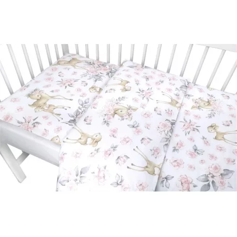Baby Shop ágynemű huzat 100*135 cm - őzike rózsaszín 