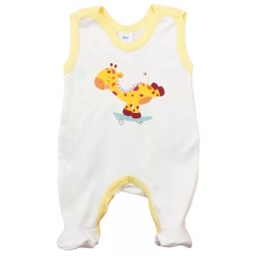  Ujjatlan pamut rugdalózó zsiráf mintával (56)