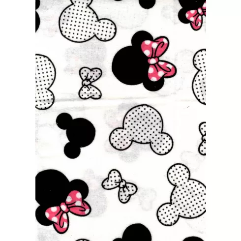 Flanel mintás pelenka - Minnie piros masnival