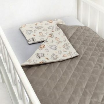 Scamp velvet ágynemű garnitúra 75x100 cm - Beige Animals