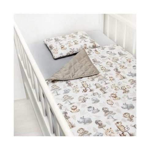 Scamp velvet ágynemű garnitúra 75x100 cm - Brown Animals