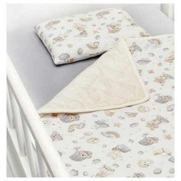   Scamp velvet ágynemű garnitúra 75x100 cm - Cloud Coala Vanilla
