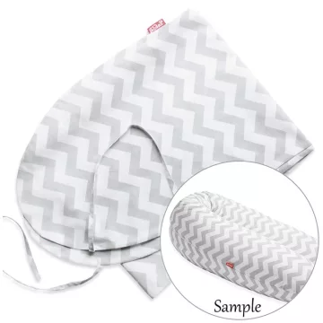   Scamp Formázható univerzális szoptatós párna pamut huzat - Zigzag Grey White