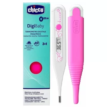  Chicco Digi Baby digitális hőmérő 1 db tokban - rózsaszín