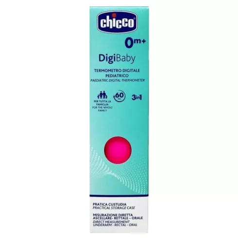 Chicco Digi Baby digitális hőmérő 1 db tokban - rózsaszín