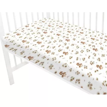 Baby Shop pamut,gumis lepedő 70*140 cm - bézs kacsa