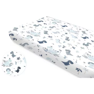 Baby Shop pamut,gumis lepedő 70*140 cm - Dinó
