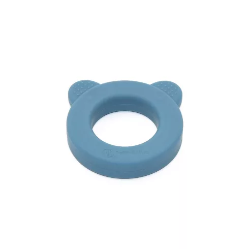 P&M Beary Szilikon rágóka csörgővel Petrol Blue 0m+