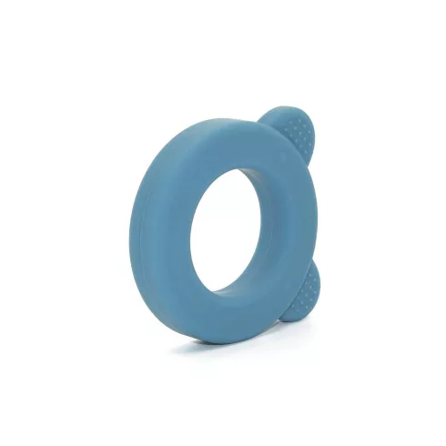 P&M Beary Szilikon rágóka csörgővel Petrol Blue 0m+